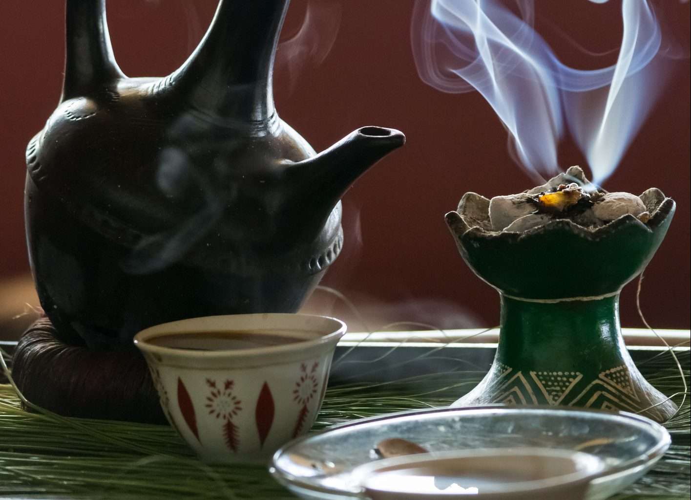 Ethiopian traditional coffee ceremony