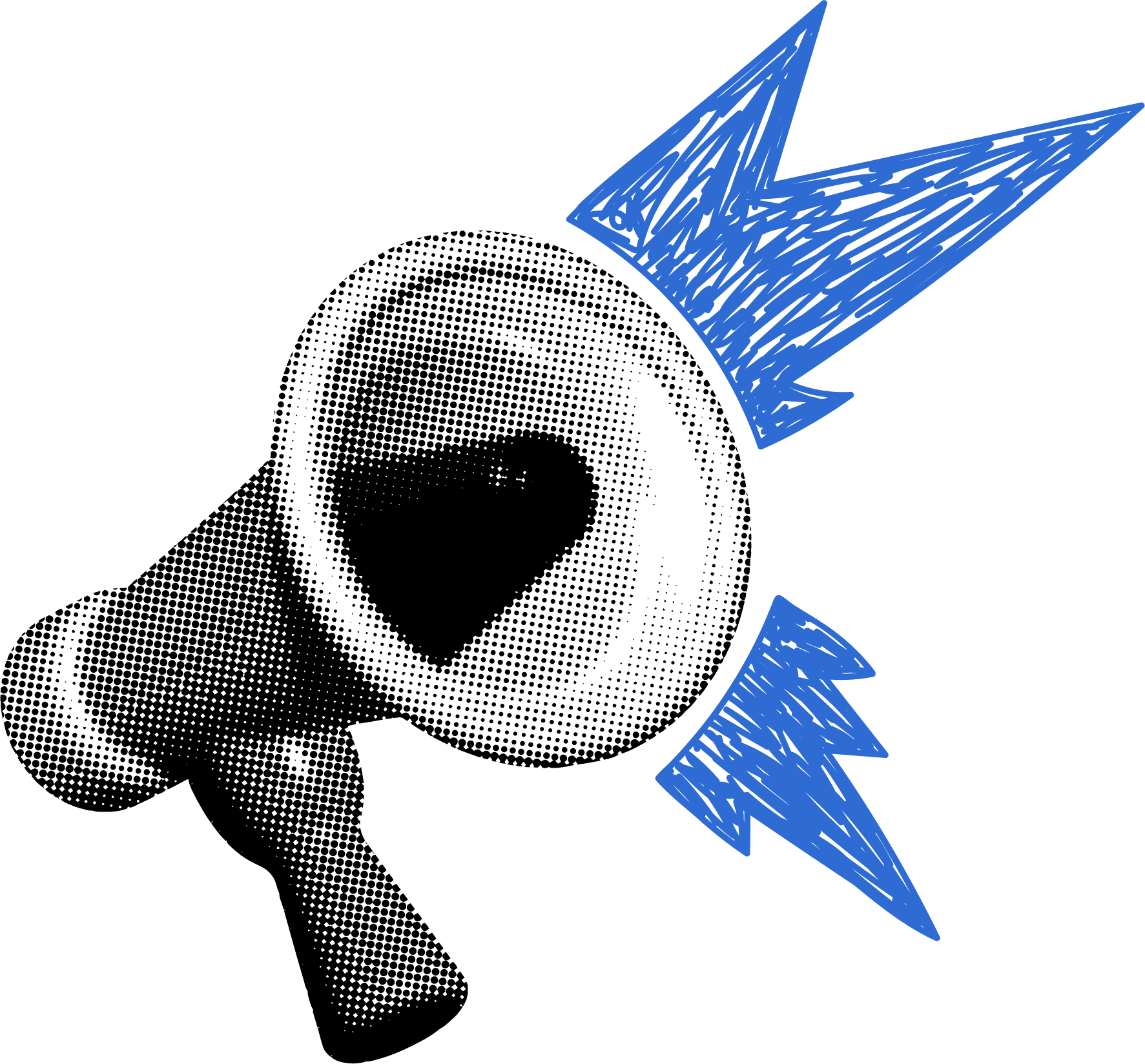 alt="Megaphone projecting sound waves representing Imagine Communications amplifying client brands and delivering marketing messages"